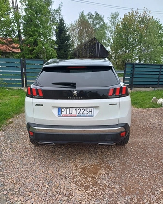 Peugeot 3008 cena 105000 przebieg: 62000, rok produkcji 2019 z Skępe małe 79